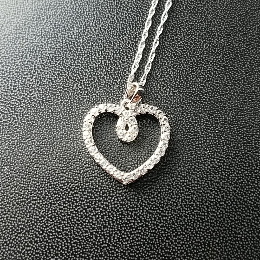 Sterling silver heart necklace